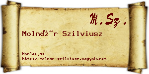 Molnár Szilviusz névjegykártya